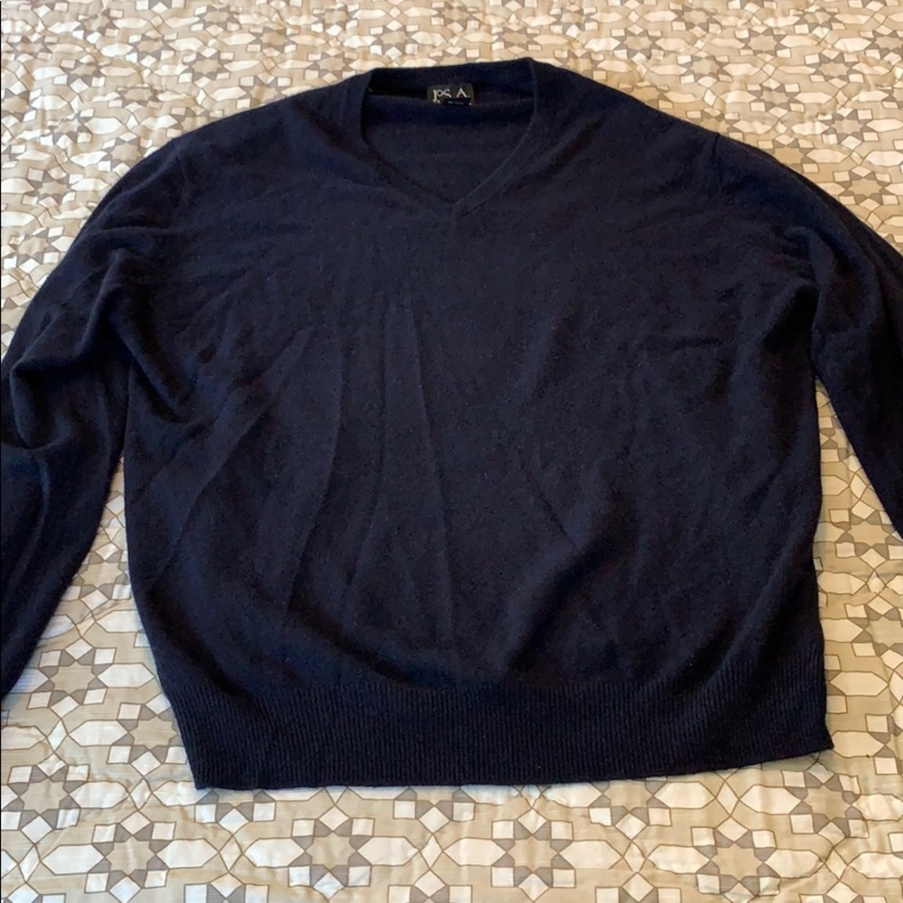 Jos A Bank Mens Medium 100% Cashmere VNeck Sweater